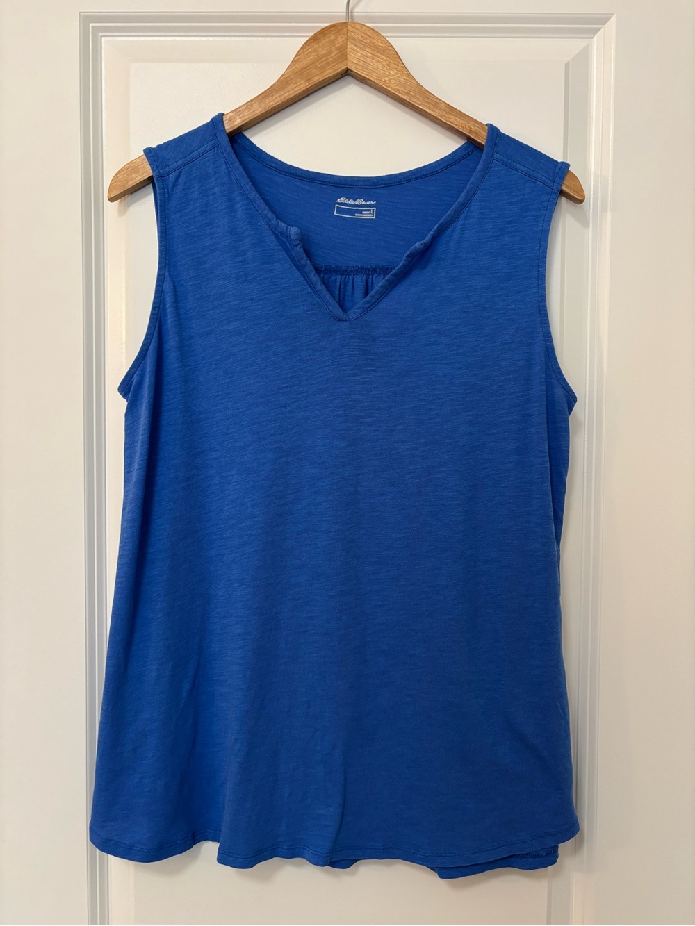 Eddie Bauer Cobalt Blue Sleeveless Tank Top, Size L